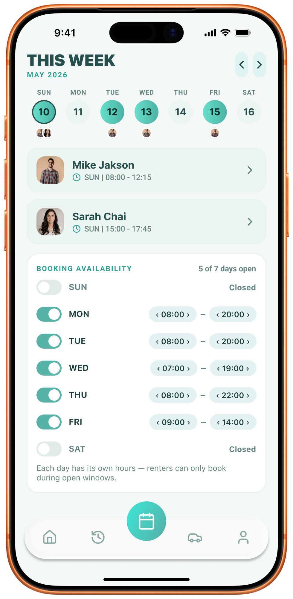 Owner schedule